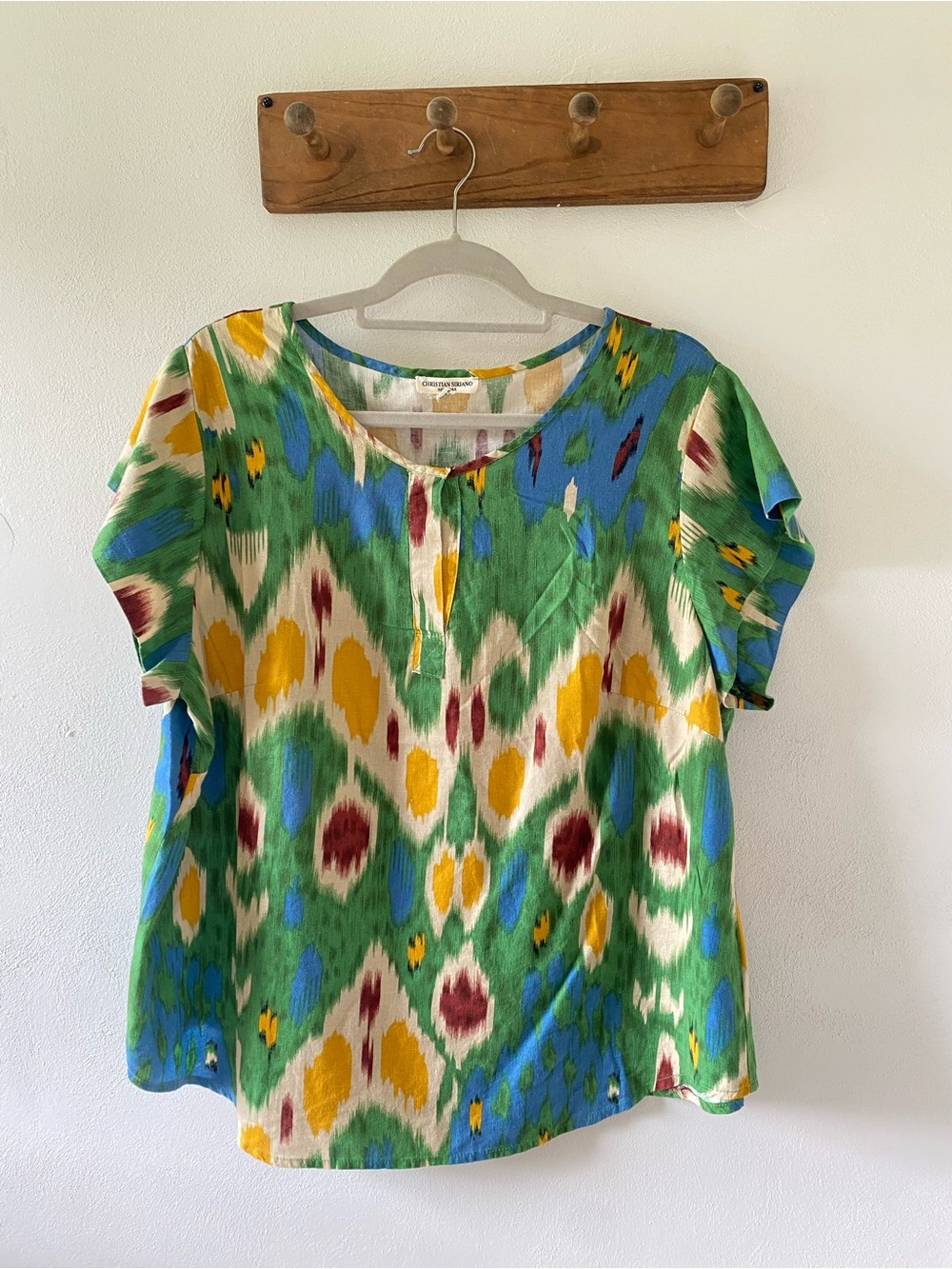 Christian Siriano New York Ikat Print Top